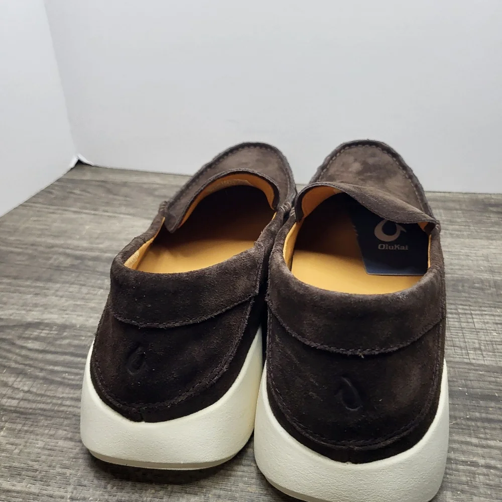 OluKai Ka'a Loafer Slip on Shoes Men's Size 11 Dark Brown New